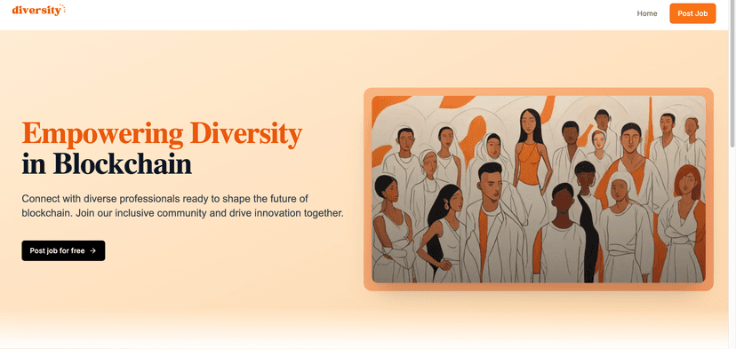 Screenshot of DiversityChain Job Board